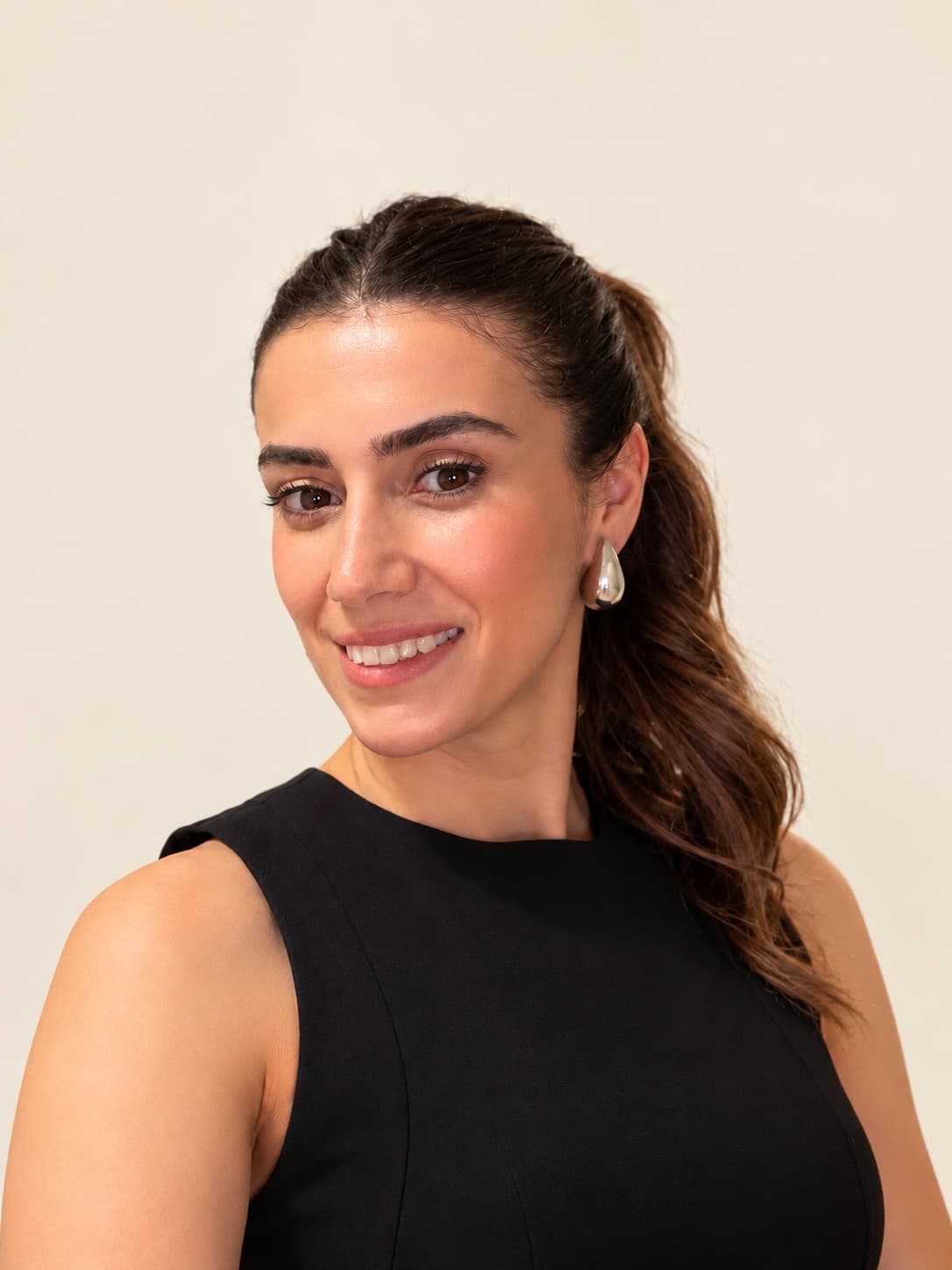 Portrait of Fulya, director at Megas Hair Salon, Coquitlam