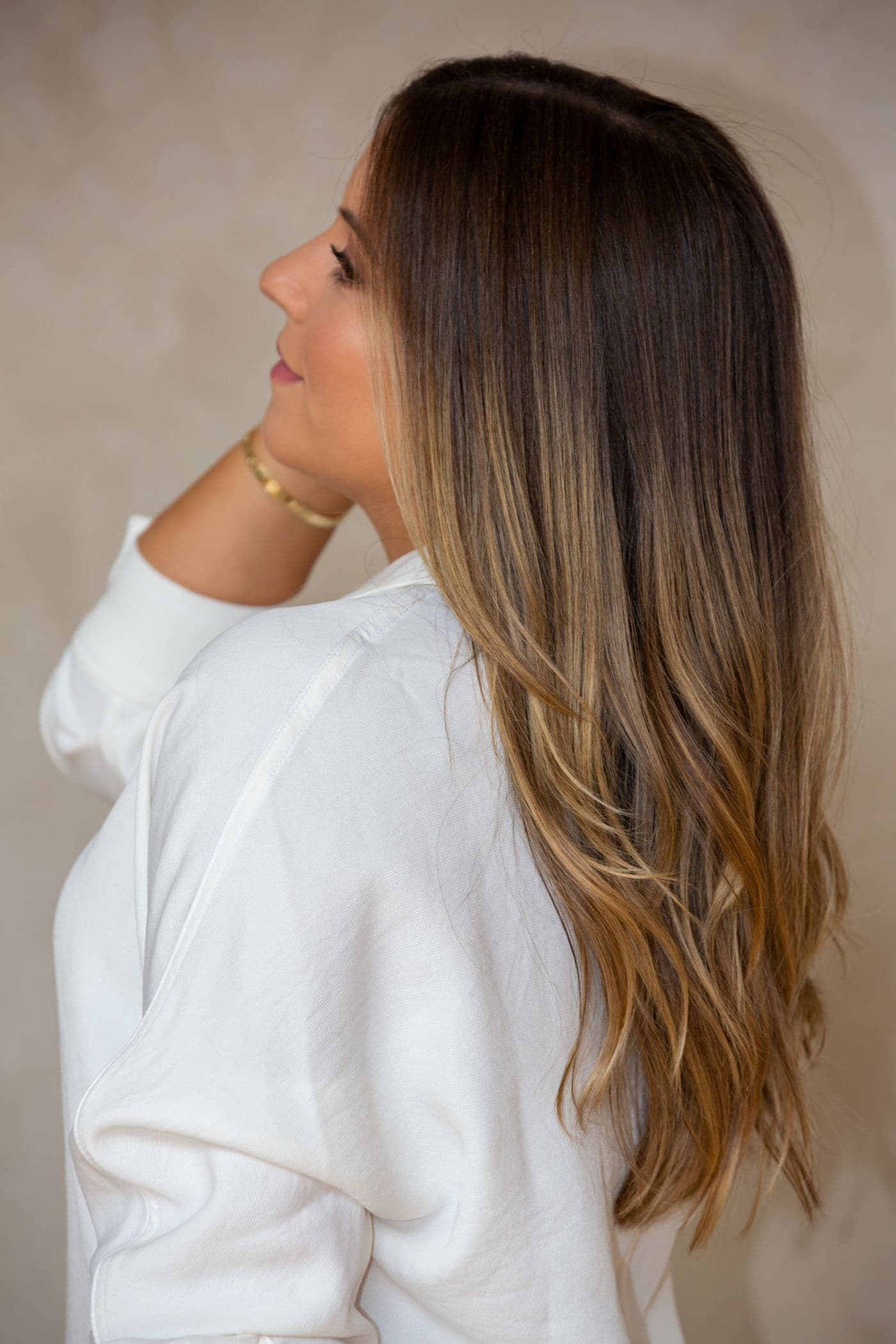Lived-in blonde with deliberate root depth, Megas Hair Salon Coquitlam