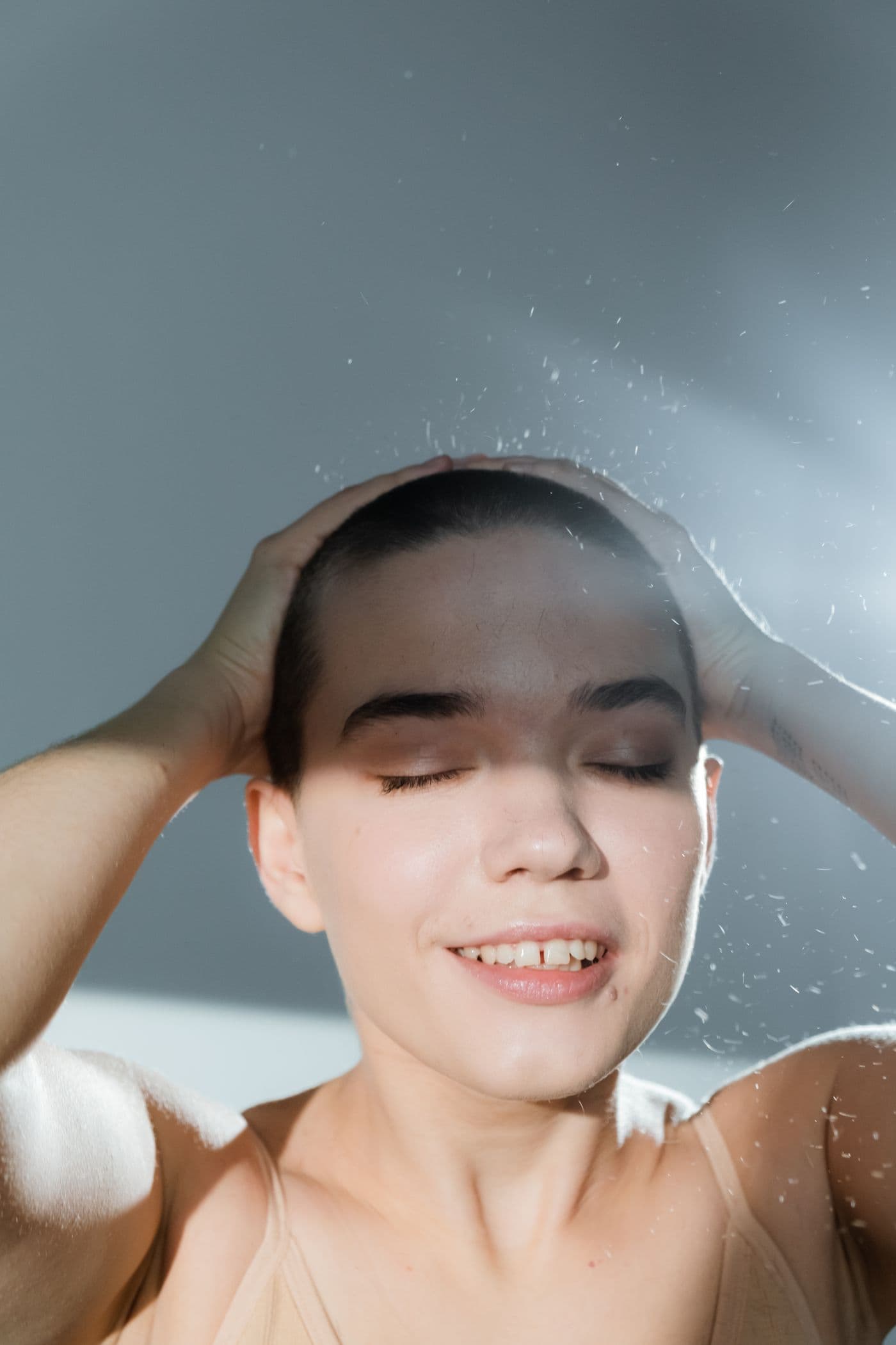 Aveda restorative treatment being applied at Megas Hair Salon, Coquitlam
